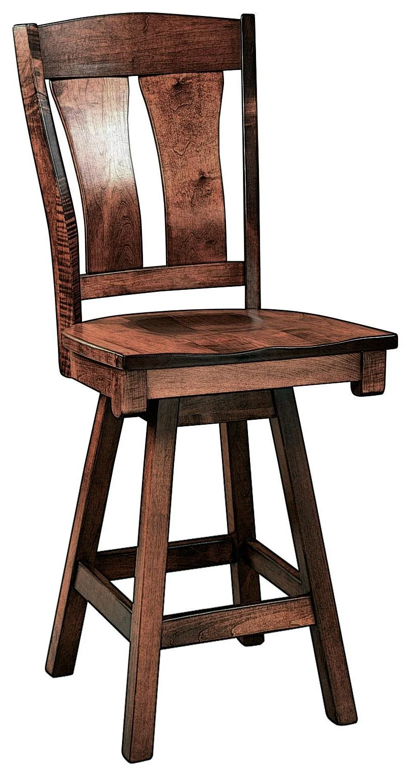 Wengerd Wood Products Omaha OmahaSW30 Customizable 30" Solid Wood Swivel Bar Stool Wayside